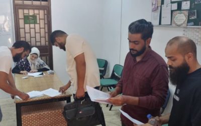 توزيع بطاقات العضوية لأعضاء الجمعية الليبية لطلاب الطب