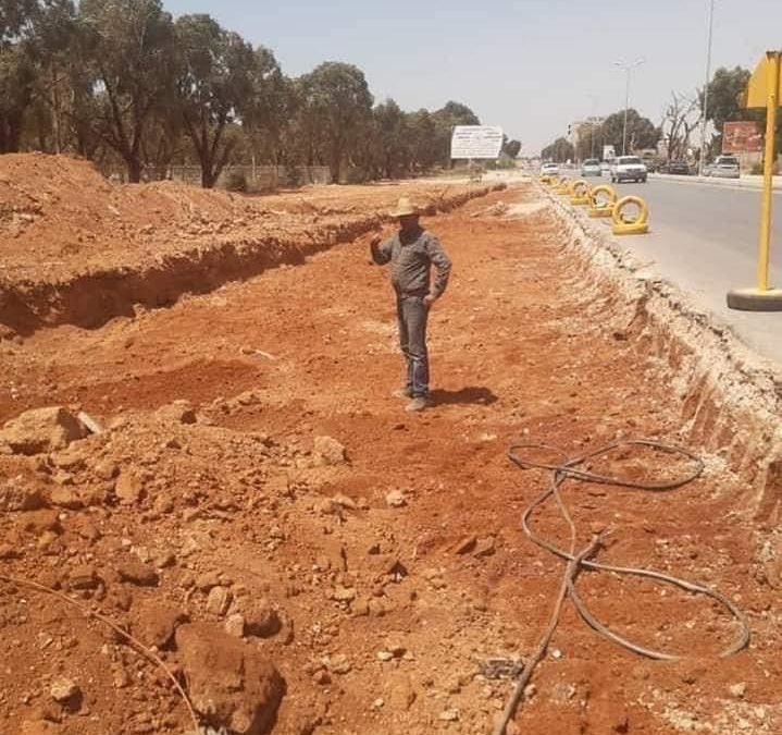 بدء العمل في مشروع إنشاء جسر أمام جامعة بنغازي