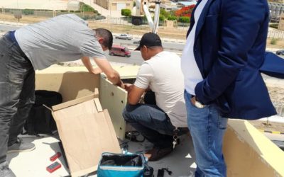 مركز المعلومات والتوثيق يعمل على صيانة كاميرات مجمع الكليات الطبية لدعم عمل الحرس الجامعي