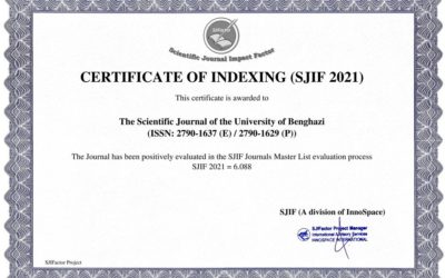 مجلة جامعة بنغازي العلمية تتحصل على معامل تأثير دولي