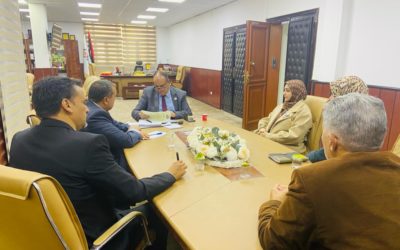 مركز أبحاث علوم وتقنيات النانو بجامعة بنغازي يجتمع الهيئة الليبية للبحث العلمي