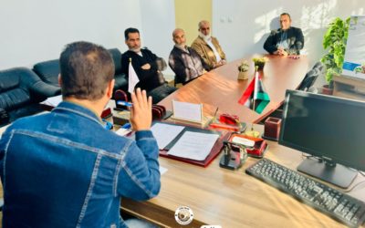 كلية التربية البدنية المرج تجتمع مع أفراد الأمن التابعين للكلية