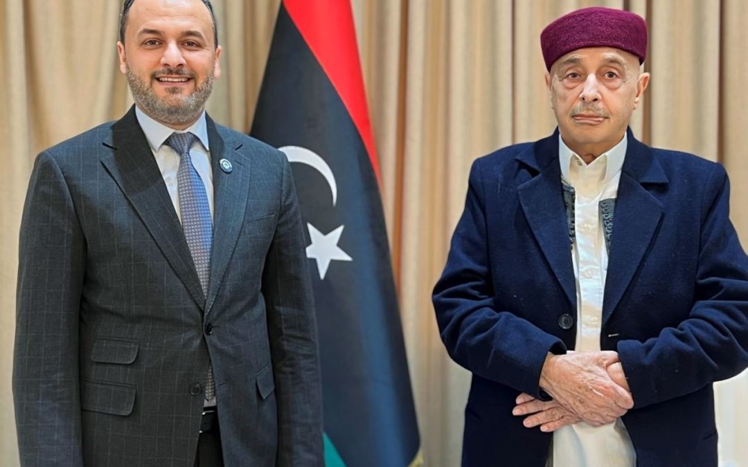 اجتماع رئيس مجلس النواب مع رئيس جامعة بنغازي حول المشاريع التعليمية والإعمار