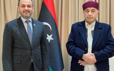 اجتماع رئيس مجلس النواب مع رئيس جامعة بنغازي حول المشاريع التعليمية والإعمار