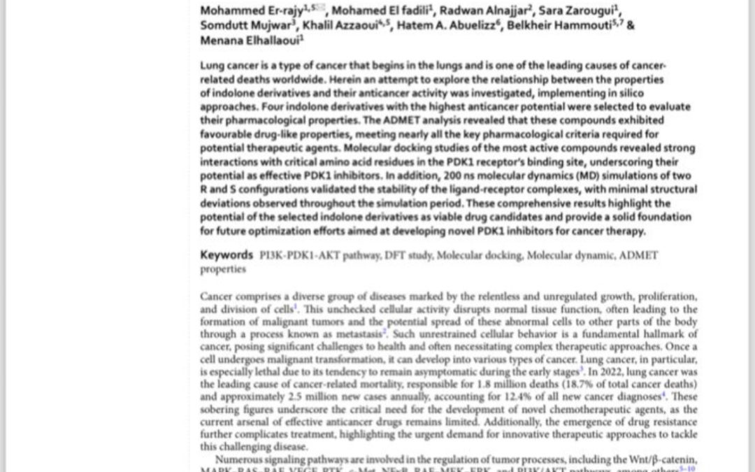 د. رضوان النجار ينشر بحث مميز بمجلة Scientific Reports** التابعة لدار **Nature** المرموقة. باسم جامعة بنغازي
