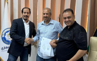 مركز اللغات بجامعة بنغازي يستقبل وفد جامعة قورينا لبحث التعاون الأكاديمي