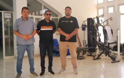 انطلاق أعمال الصيانة والتأهيل المنشآت الرياضية التابعة لإدارة النشاط الجامعي بجامعة بنغازي