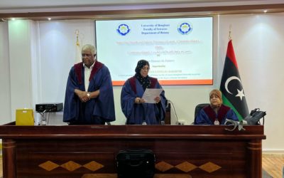 مناقشة رسالة ماجستير حول تحسين نمو نبات الخروب تحت ظروف الملوحة بجامعة بنغازي