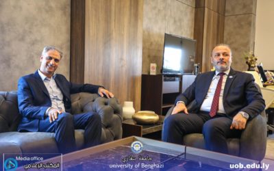 رئيس جامعة بنغازي يبحث استقلالية كلية الهندسة المرج وملف التعاونات
