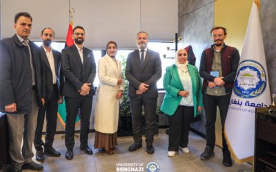 جامعة بنغازي تستقبل شركة آفاق ليبيا لبحث آليات توطين ريادة الأعمال