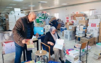 الإدارة العامة للمكتبات والنشر تُكمل تجهيز العناوين المهداة إلى جامعة عمر المختار