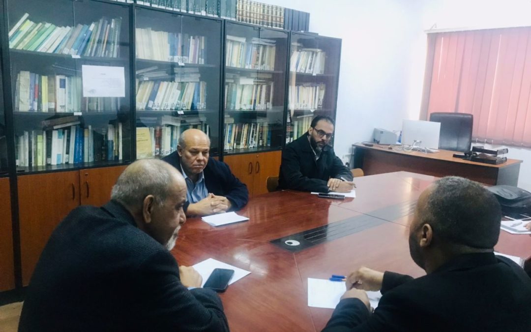 فريق التدقيق والمتابعة التابع للجنة متابعة عمل المجلات العلمية بجامعة بنغازي يقوم بزيارة لهيئة تحرير مجلة بنغازي العلمية