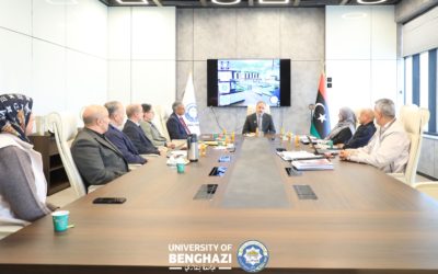 رئيس جامعة بنغازي يستقبل فريق التدقيق من هيئة ضمان الجودة في إطار الحصول على الترخيص الفني لبرنامج الدكتوراه بقسم علم النبات