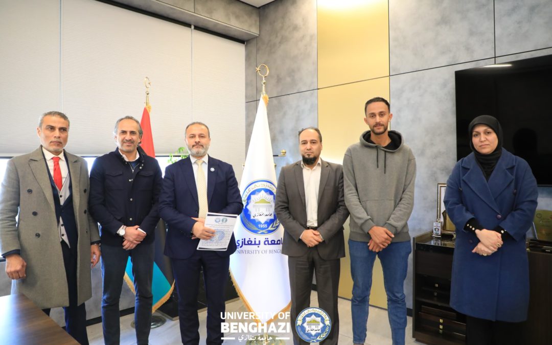لجنة المسابقة الإقليمية للترجمة الفورية تلتقي رئيس جامعة بنغازي لمتابعة الترتيبات التنظيمية