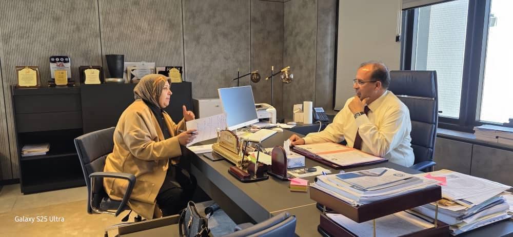 اجتماع تنسيقي بين وكيل الجامعة للشؤون العلمية ومدير إدارة المكتبات والمطبوعات