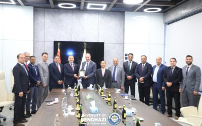 رئيس جامعة بنغازي يستقبل وفداً رفيع المستوى من الأكاديمية العربية للعلوم والتكنولوجيا والنقل البحري لبحث آفاق التعاون الأكاديمي