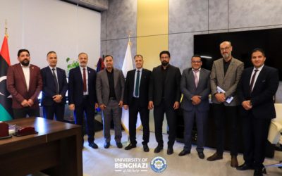 رئيس جامعة بنغازي يستقبل الهيئة الليبية لضمان جودة التعليم واعتماد المؤسسات