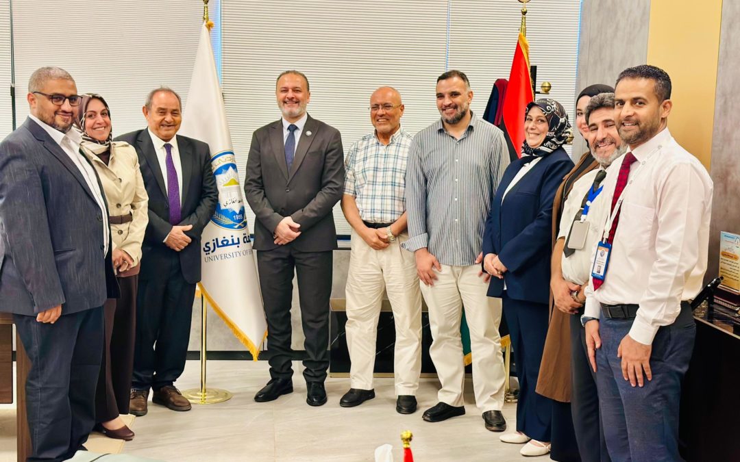 فريق التدقيق والتقييم يزور جامعة بنغازي لمتابعة إجراءات تقييم برنامجي ماجستير