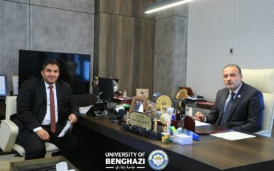 رئيس جامعة بنغازي يتابع ملف أعضاء هيئة التدريس وسير إجراءات الترقيات الأكاديمية