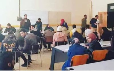 الكلية الطلبة تستقبل الطلبة الجدد الذين اجتازوا إمتحان القبول بنجاح
