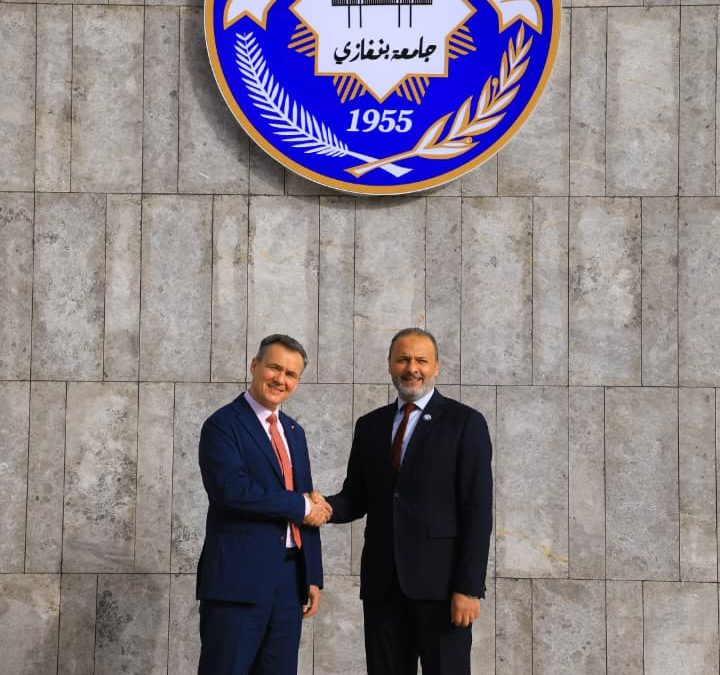 University of Benghazi President Meets French Ambassador to Boost Academic Ties