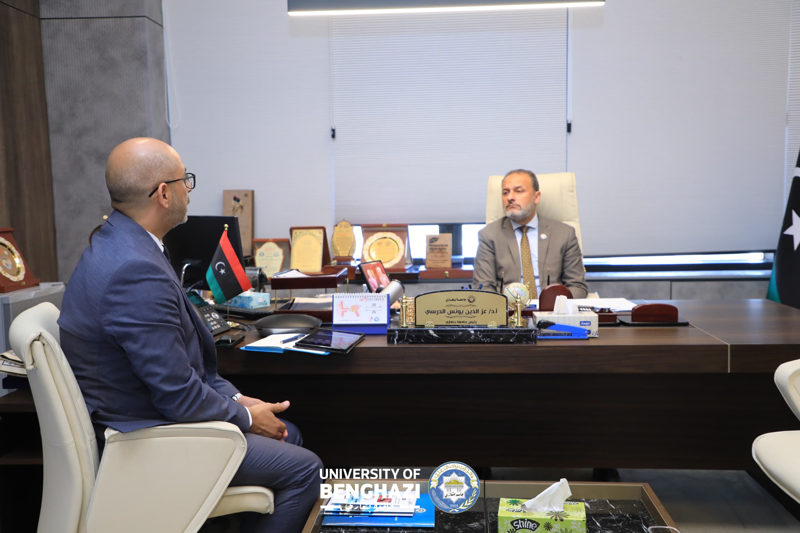 President of the University of Benghazi meeting with the standing committee University of Benghazi President meeting with the Standing Committee for International Rankings
