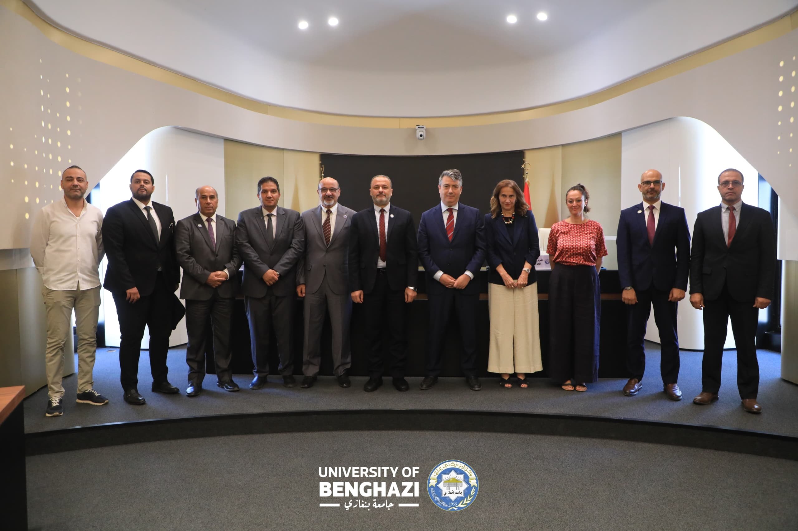 university-benghazi-italian-consul-academic-cooperation University of Benghazi President Eiz Eldeen Aldressi meeting Italian Consul General Filippo Colombo