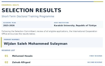 University of Benghazi Announces Selection Results for Erasmus+ KA171 Short-Term Training Programme at Karabük University