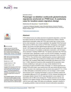University of Benghazi Cancer Genomics Research Published in PLOS ONE